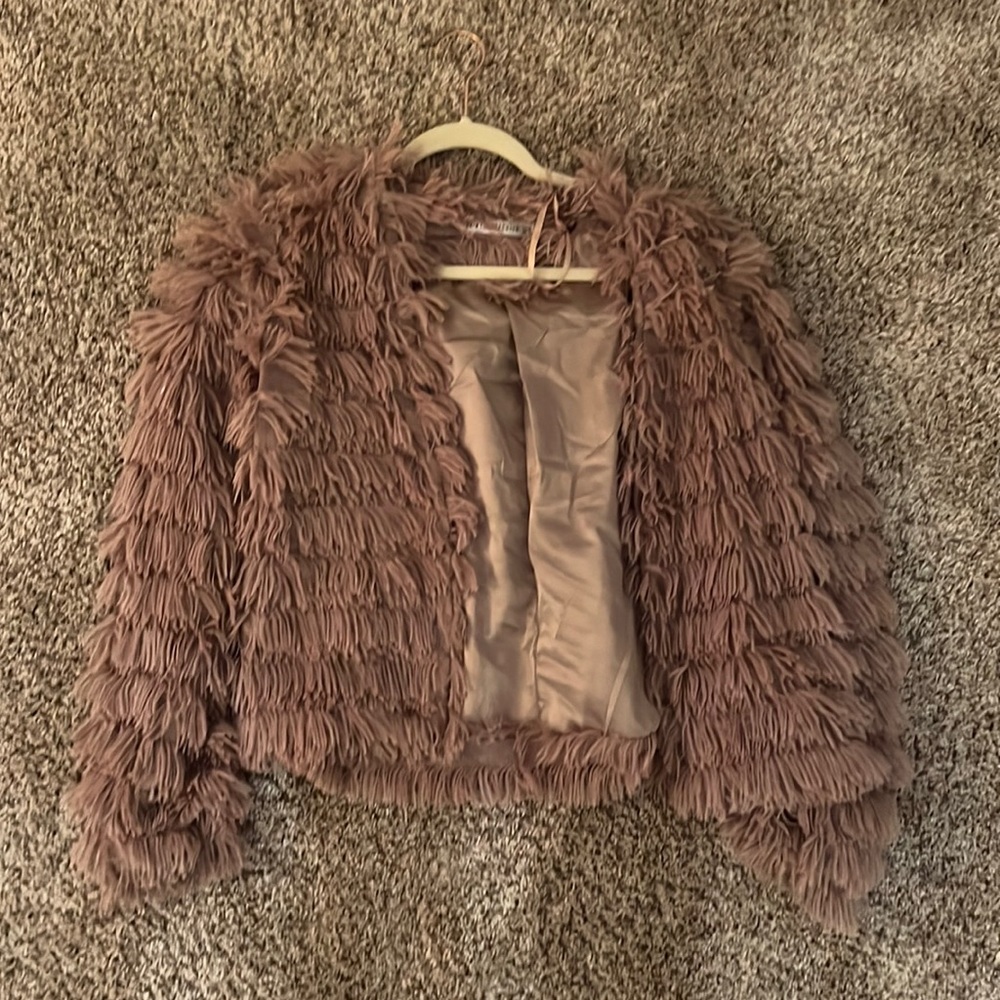 fauxfur saints+secrets jacket